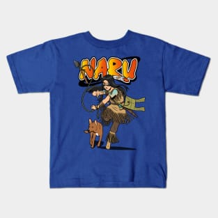 Native Indian Alien Fighting Warrior Ninja Shinobi Parody Kids T-Shirt